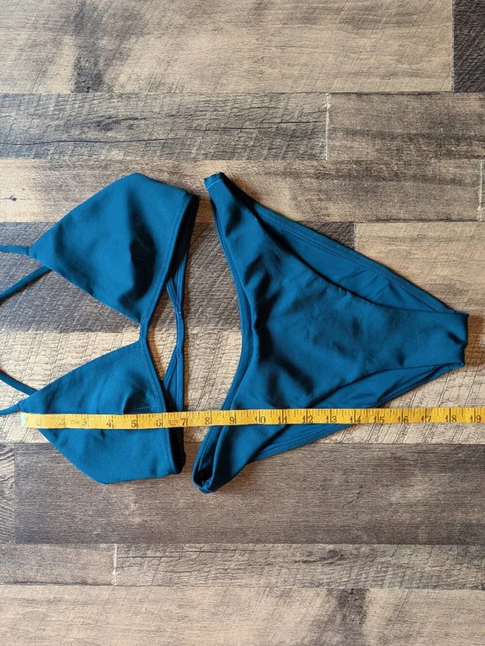 Left on Friday Bikini Green Small Reef Top & Medium Dip Bottom - Picture 4 of 5